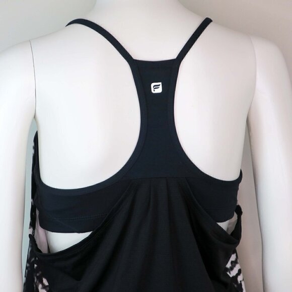 Fabletics Norwalk Tie Dye Black White Tank Top - Picture 4 of 4